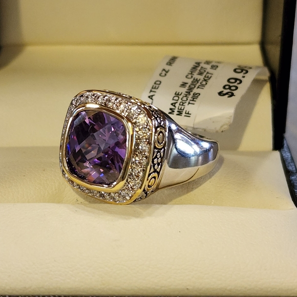 Cocktail RING (8) CZ / sterling - Picture 2 of 5